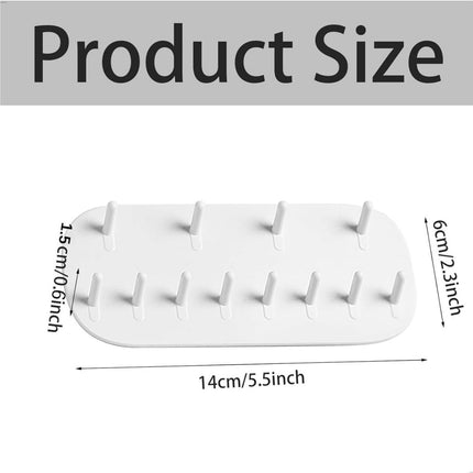2 pieces - Jewelry stands - Jewelry display stand - Earring rack - Necklace holder organizer - wall jewelry organizers - Jewelry hooks - Necklace hook - Shelves - Display rack - for earrings, necklaces, bracelets, gift idea - 14*6*2 cm - white.
