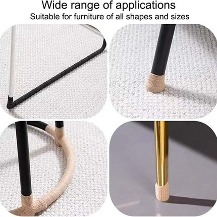 6 Rolls Chair Leg Floor Protectors - Self-Adhesive Bandage Wraps - Chair Leg Protectors - Anti-Slip Chair Leg Protectors - Chair Leg Protective Tape - Chair Leg Protectors - for Hardwood Floors, Noise Reduction - 2.5cm × 2m.