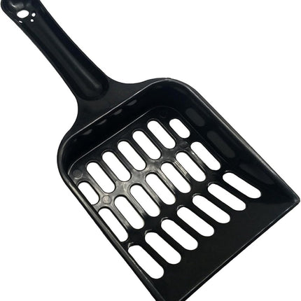 Cat Pellet Scoop (2 Pieces) - Cat Litter Scoop - Black Sieve and Poop Cleaner - Poop Scoop - Pet Litter Box Maintenance - Plastic Shovel - Kitten Scoop for Pine Pellets - Handy Hanging Hole for Quick Storage - 8x3.5inch.