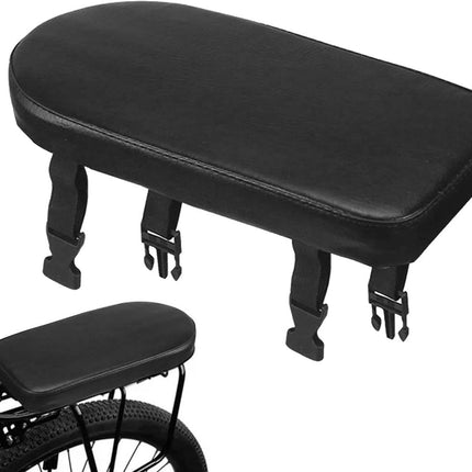 Bicycle Seat - Rear Bicycle Cushion - Luggage Carrier Cushion - Rear Seat Cushion for Bicycles - Replacement Seat Cushion - Bicycle Saddle Accessories - Bicycle Back Seats - Bicycle Accessories - for children and adults - 30*15 cm - black.