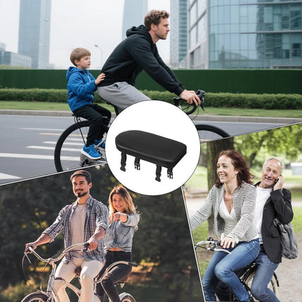 Bicycle Seat - Rear Bicycle Cushion - Luggage Carrier Cushion - Rear Seat Cushion for Bicycles - Replacement Seat Cushion - Bicycle Saddle Accessories - Bicycle Back Seats - Bicycle Accessories - for children and adults - 30*15 cm - black.