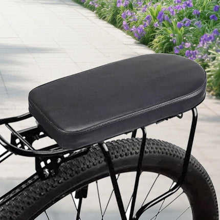 Bicycle Seat - Rear Bicycle Cushion - Luggage Carrier Cushion - Rear Seat Cushion for Bicycles - Replacement Seat Cushion - Bicycle Saddle Accessories - Bicycle Back Seats - Bicycle Accessories - for children and adults - 30*15 cm - black.