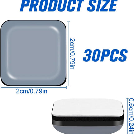 30 pieces - Furniture mats - Teflon furniture glides - Teflon furniture mats - Foot pads for table and chair - floor protectors - easy to move - for chairs, tables, sofas and beds - square - 20*20*6 mm.