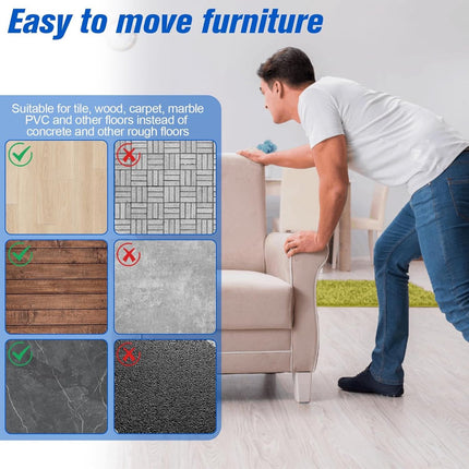30 pieces - Furniture mats - Teflon furniture glides - Teflon furniture mats - Foot pads for table and chair - floor protectors - easy to move - for chairs, tables, sofas and beds - square - 20*20*6 mm.