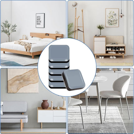 30 pieces - Furniture mats - Teflon furniture glides - Teflon furniture mats - Foot pads for table and chair - floor protectors - easy to move - for chairs, tables, sofas and beds - square - 20*20*6 mm.