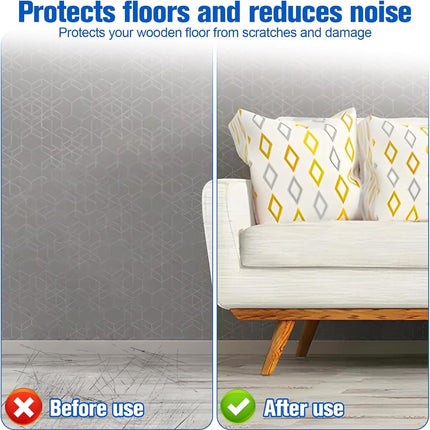 30 pieces - Furniture mats - Teflon furniture glides - Teflon furniture mats - Foot pads for table and chair - floor protectors - easy to move - for chairs, tables, sofas and beds - square - 20*20*6 mm.