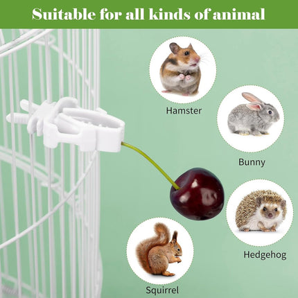 12x Bird Feeders - Plastic bird bowl - Birdcage feeder clips - Bird feeder tray - parrot fruit and vegetable clips - Bird feeder - Bird Feeder Tray - For birdcage - Hanging bird feeder - For birds, parrots.