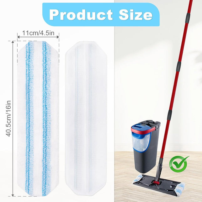 3 pack - Suitable for Vileda H2Pro Flatmop Replacement - Suitable for OCedar H2pro flatmop - For hard floors - mop head replacement - replacement microfiber mop heads - Machine washable - Reusable pad replacement - for deep cleaning.
