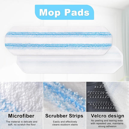3 pack - Suitable for Vileda H2Pro Flatmop Replacement - Suitable for OCedar H2pro flatmop - For hard floors - mop head replacement - replacement microfiber mop heads - Machine washable - Reusable pad replacement - for deep cleaning.