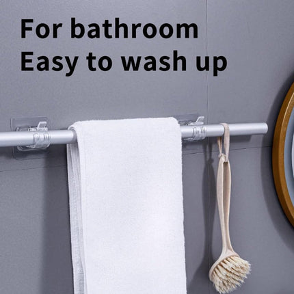 6 pieces - Curtain rod hook - 6*6 cm - drill-free curtain holders - self-adhesive curtain rod holders - drill-free curtain hooks - curtain accessories - for curtain rods, towel racks, bathrooms, kitchens - transparent.