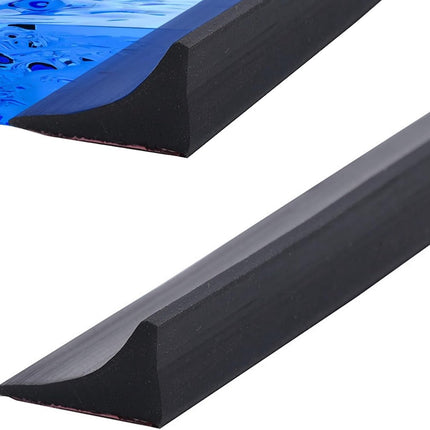 300 cm silicone anti-overflow shower barrier - Shower thresholds - water dam shower sticker - shower threshold bar - dry and wet separation - folding shower door seal and waterproof retention system - Sanitary Water Stopper - Black.
