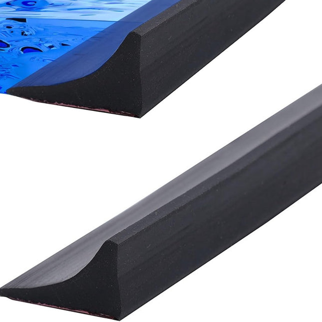 300 cm silicone anti-overflow shower barrier - Shower thresholds - water dam shower sticker - shower threshold bar - dry and wet separation - folding shower door seal and waterproof retention system - Sanitary Water Stopper - Black.