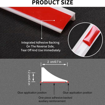 300 cm silicone anti-overflow shower barrier - Shower thresholds - water dam shower sticker - shower threshold bar - dry and wet separation - folding shower door seal and waterproof retention system - Sanitary Water Stopper - Black.