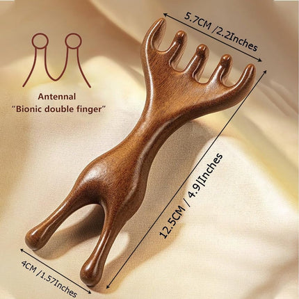 1 piece - Natural wooden nose gua sha massage tools - anti-static - wooden eye and face gua sha tool - manual face massage tool - multifunctional - portable - massage instruments - combs - wooden comb - 5.7*13 cm.