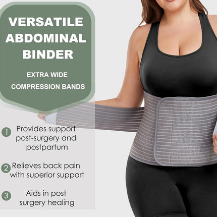 Postpartum Pregnancy Belt - Postpartum Belly Belt - Postpartum Support Belt - Breathable Belly Wrap - Pregnancy Belly Belt - Belly Braces - Corset - Kidney Warmer - Recovery Belt - Lower Back Support - for women - Size L/XL - Grey.