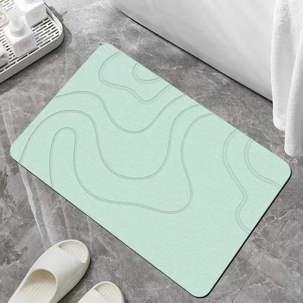 Absorbent Bath Mat - 40*60 cm - Diatomaceous Earth Bath Mat - Non-Slip Diatomite Mat - Non-Slip Shower Mat - Shower Mat - Bathroom Mat - Toilet Mat - non-slip bath mat - water-absorbent mat - entrance doormat - quick-drying bath mat - green.