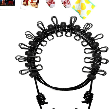 1 Pack 1.8M Portable Clothesline with 12 Clothespins - Clothesline Wire - Travel Clothesline - Drying Lines - Camping Clothesline - Stretchable Retractable Elastic Clothesline - Clothesline - Clothesline for Backyard, Vacation Hotel, Balcony Clothes Dryin.