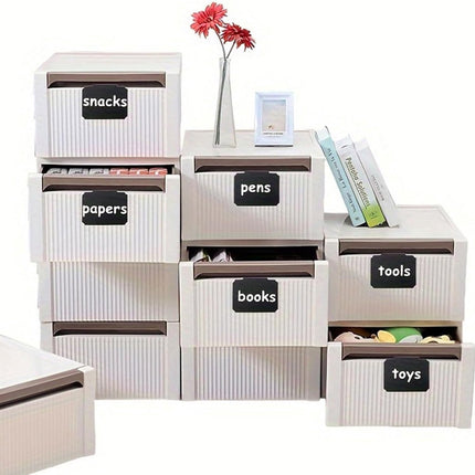 12 pieces - Labels - basket labels with clip - removable storage rack labels - chalkboard label - label holders - clip-on labels - shelf labels - PVC label - reusable - for bins, baskets, boxes - 9*7 cm - black.