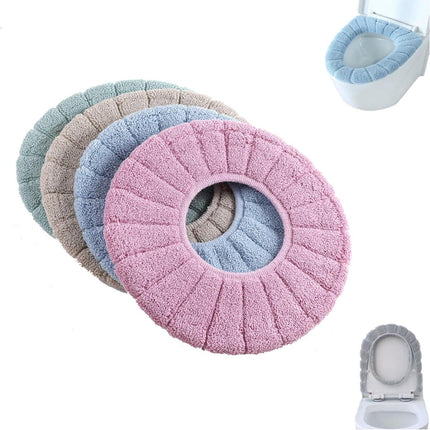 4 pieces - Toilet seat cover - Toilet seat covers - Retractable toilet cushion Mat - Soft washable toilet seat cushion - Toilet seat cover - Universal toilet seat cover - Toilet seat cover - Suitable for most types of toilets - grey, blue, pink, green.