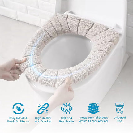 4 pieces - Toilet seat cover - Toilet seat covers - Retractable toilet cushion Mat - Soft washable toilet seat cushion - Toilet seat cover - Universal toilet seat cover - Toilet seat cover - Suitable for most types of toilets - grey, blue, pink, green.