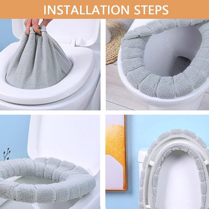 4 pieces - Toilet seat cover - Toilet seat covers - Retractable toilet cushion Mat - Soft washable toilet seat cushion - Toilet seat cover - Universal toilet seat cover - Toilet seat cover - Suitable for most types of toilets - grey, blue, pink, green.