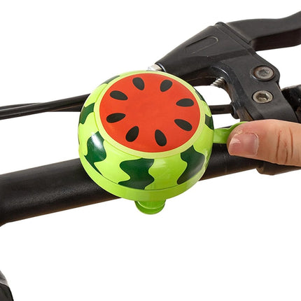 Bicycle bell - Fruits bicycle bell for children - Children's bicycle bell - adjustable bicycle bell - bicycle accessories - bicycle horn - ringing bicycle bell sound - watermelon pattern - 6*5 cm - red and green.