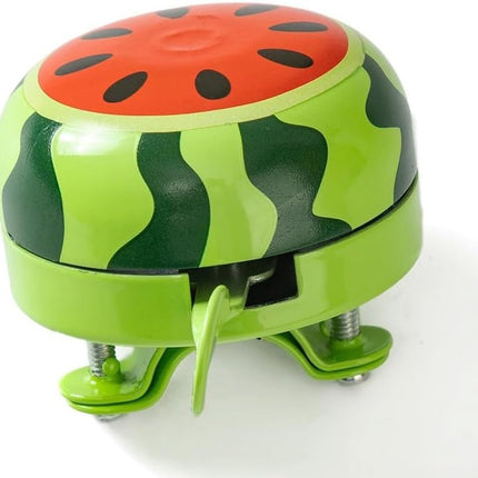 Bicycle bell - Fruits bicycle bell for children - Children's bicycle bell - adjustable bicycle bell - bicycle accessories - bicycle horn - ringing bicycle bell sound - watermelon pattern - 6*5 cm - red and green.