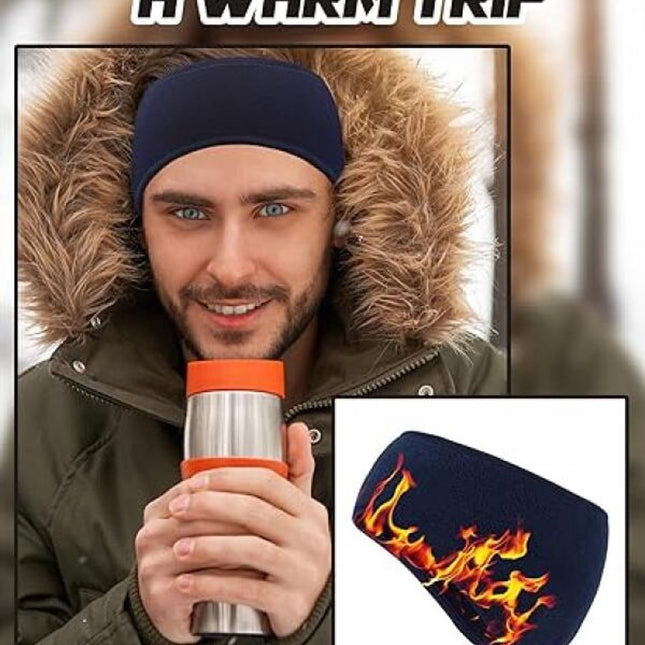 Comfort Earmuffs - 3 Pieces - Ear Warmers - Headband - Earmuffs - Headband Ear Muffs - Winter Ear Muffs - Winter Sports - Women / Men - Unisex - for running, cycling, and skiing in cold weather - Black.
