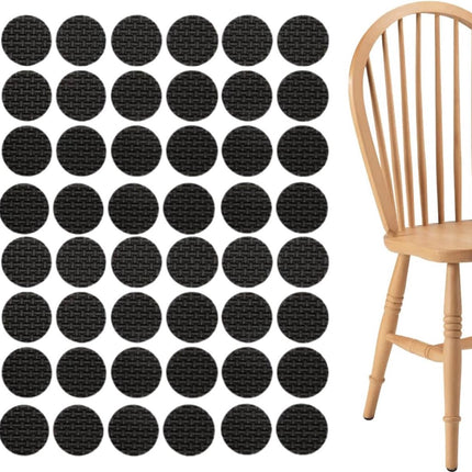 48 pieces - 20*3mm - furniture protectors - self-adhesive pads - chair cushion - furniture cushions - protective pads - for wooden floors, table legs, chairs and beds - black.
