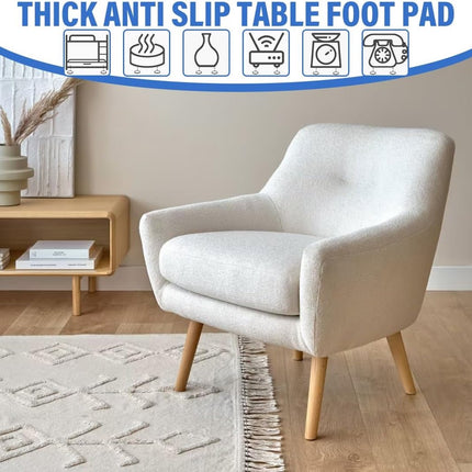 48 pieces - 20*3mm - furniture protectors - self-adhesive pads - chair cushion - furniture cushions - protective pads - for wooden floors, table legs, chairs and beds - black.