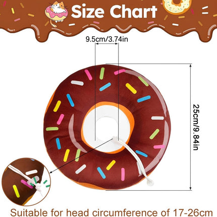 Cat collar - adjustable cat collar - adjustment range 17-26cm - vacuum packed - for after surgery - for small dogs and cats - protective collar for cats and dogs - anti-scratch - anti-licking - brown donut shape.