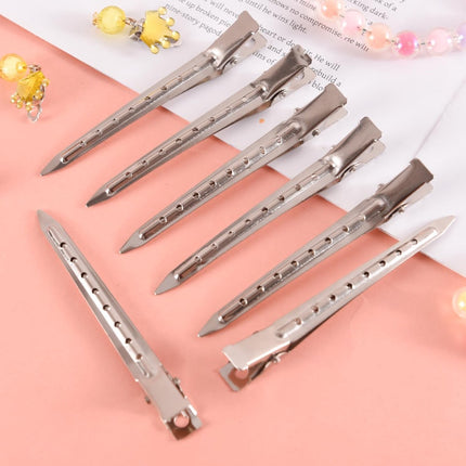 25 pieces - Hairpin - Hairpins - Hair clip - Hair Accessory - Duckbill hairpins - Hair styling clips - curlers with holes - metal hairpins - for hair styling, hair coloring - 9 cm - silver.