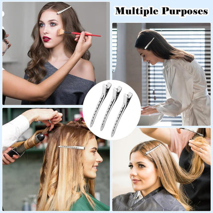 25 pieces - Hairpin - Hairpins - Hair clip - Hair Accessory - Duckbill hairpins - Hair styling clips - curlers with holes - metal hairpins - for hair styling, hair coloring - 9 cm - silver.