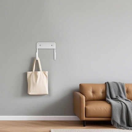 Ironing board holder - Ironing board hanging system - Hook for ironing board - Wall-mounted ironing board holder - Ironing board organizer - Hook - Storage hooks - wall hooks - tool hooks - for laundry rooms, garages and storage rooms - 12*11*6 cm - white.