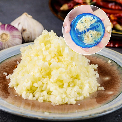 Garlic Twister - Garlic Press - Suitable for Garlic - Manual Garlic Press - Kitchen Gadget Press - Garlic Presses - Ginger Press - for chopping garlic, onions, ginger, herbs and nuts - Blue Transparent.