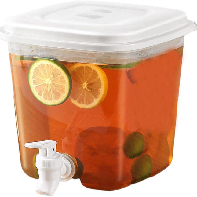 Water Dispenser - 3.5L Water Dispenser with Lid - Water Tap - Drink Bucket - Beverage Machine with Tap - Lemonade Dispensers - Lemonade Tap - Plastic Juice Dispenser - Beverage Dispensers - Juice Dispenser - Lemonade Juice Party Cocktail Cold Water Jug.
