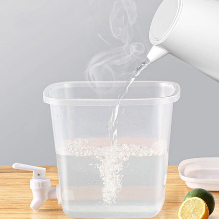 Water Dispenser - 3.5L Water Dispenser with Lid - Water Tap - Drink Bucket - Beverage Machine with Tap - Lemonade Dispensers - Lemonade Tap - Plastic Juice Dispenser - Beverage Dispensers - Juice Dispenser - Lemonade Juice Party Cocktail Cold Water Jug.