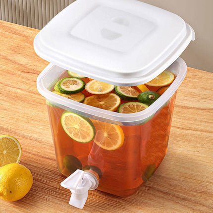 Water Dispenser - 3.5L Water Dispenser with Lid - Water Tap - Drink Bucket - Beverage Machine with Tap - Lemonade Dispensers - Lemonade Tap - Plastic Juice Dispenser - Beverage Dispensers - Juice Dispenser - Lemonade Juice Party Cocktail Cold Water Jug.