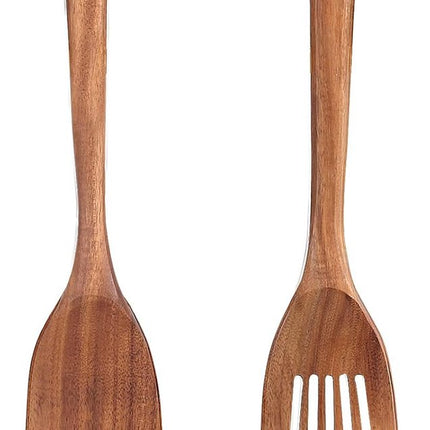 2 pieces - 33*6.5 cm - wooden spatulas - cooking utensil set - wok spatulas - spatula - kitchen utensils - flat wok pancake spatula - kitchen accessories - non-stick pan - brown.