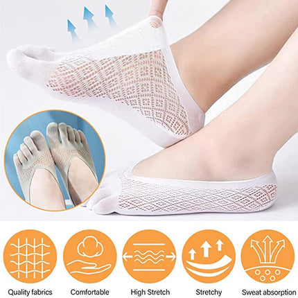 5 pairs of socks to align toe socks - Breathable - Toe socks - For bunions - Women's - Orthopedic compression toe socks for women - Invisible low five-toe socks - Yoga Socks - Comfortable Socks.