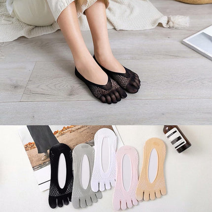 5 pairs of socks to align toe socks - Breathable - Toe socks - For bunions - Women's - Orthopedic compression toe socks for women - Invisible low five-toe socks - Yoga Socks - Comfortable Socks.