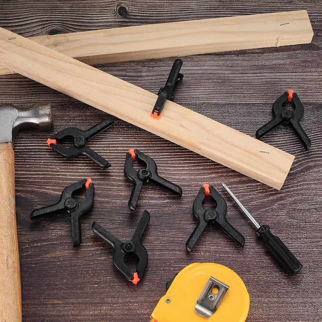 20 Pieces Tarpaulin Clamps - Spring Clamps - 2 inch Clamps - Clamp for Woodworking and Photo Studio - Market Clamp - Extra Strong - Tarpaulin Clamps - Black Hobby Glue Clamps - Plastic - Market Stall/Tarpaulin/DIY.