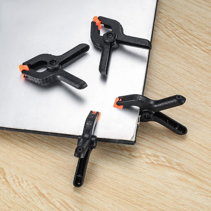 20 Pieces Tarpaulin Clamps - Spring Clamps - 2 inch Clamps - Clamp for Woodworking and Photo Studio - Market Clamp - Extra Strong - Tarpaulin Clamps - Black Hobby Glue Clamps - Plastic - Market Stall/Tarpaulin/DIY.