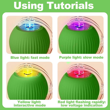 Electric Cat Ball Toy - Cat Toys - Electric Toy Ball - Pet Toys - Smart Toy Ball - Automatic Rolling Cat Ball - Interactive Cat Toy - Rechargeable - Cat Ball for Play and Interaction - Green.
