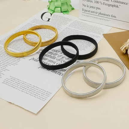 Sleeve Holder - 3 Pairs - Sleeve Holder - Sleeve Holders for Women and Men - Classic - Elastic - Women and Men - Sleeve Holders - Unisex Elastic Bracelets - Metal Sleeve Holders - Anti-Slip Bracelet.