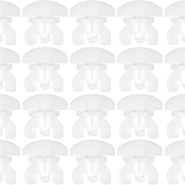 20 pieces - Curtain Rail Plugs - plastic curtain rail plugs - curtain locks - sliding rails - accessories for replacing curtains - curtain rail end lock - curtain stoppers for rail systems - 17*17*17 mm - white.
