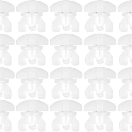 20 pieces - Curtain Rail Plugs - plastic curtain rail plugs - curtain locks - sliding rails - accessories for replacing curtains - curtain rail end lock - curtain stoppers for rail systems - 17*17*17 mm - white.