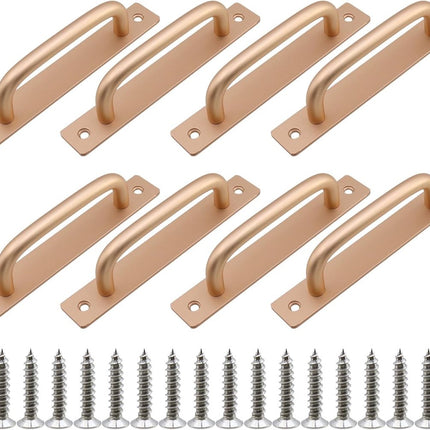 8 Pieces Door Handle - Kitchen Cabinet Handles - Cabinet Handles - Handles for Small Doors - 5" Hole in the Center Aluminum Alloy Cabinet Handles - Kitchen Cabinet Handle - For Drawer Cabinets, Cabinets, Kitchen, Wardrobe and Drawer Handles - Gold.