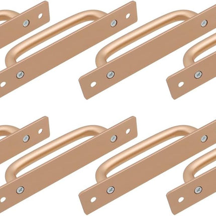 8 Pieces Door Handle - Kitchen Cabinet Handles - Cabinet Handles - Handles for Small Doors - 5" Hole in the Center Aluminum Alloy Cabinet Handles - Kitchen Cabinet Handle - For Drawer Cabinets, Cabinets, Kitchen, Wardrobe and Drawer Handles - Gold.