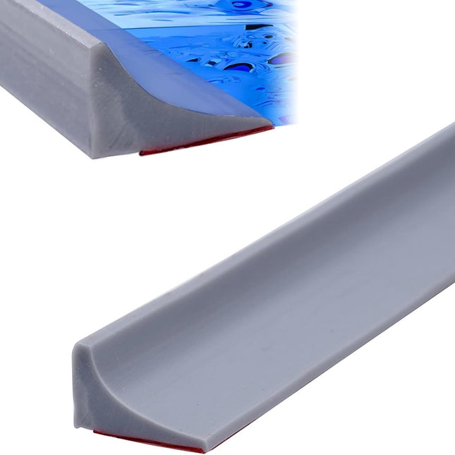 200*2*1.2 cm - Water-repellent strip - shower threshold - bendable waterproof strip - shower seal - kitchen accessories - bathroom accessories - for glass walls, shower floors, kitchen countertops - grey.